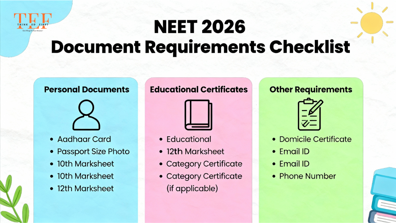 Documents Required for NEET 2026: Complete Checklist & Step-by-Step Guide
